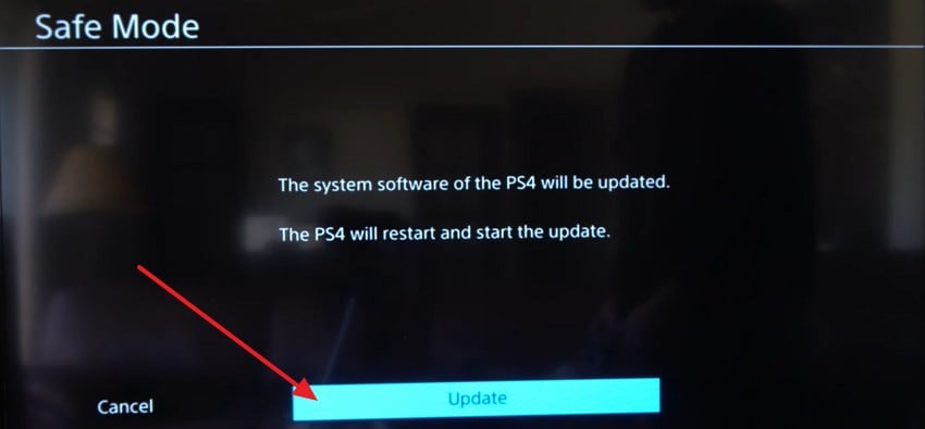 press update to continue