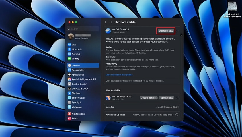 upgrade now to macos 26 tahoe