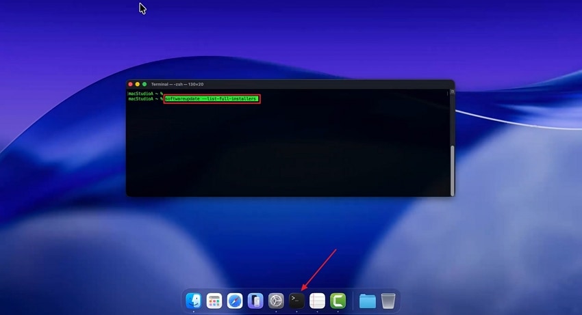 enter terminal command line 1