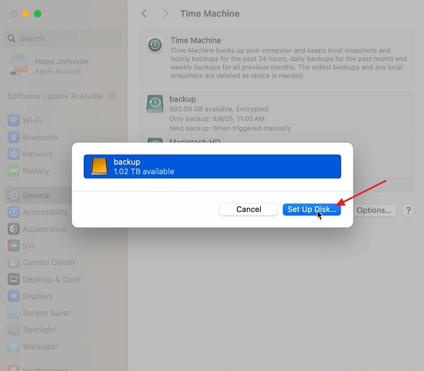 backup to external device mac