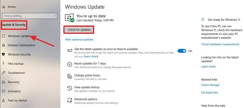 windows 10 update showing the windows 11 download and install offer