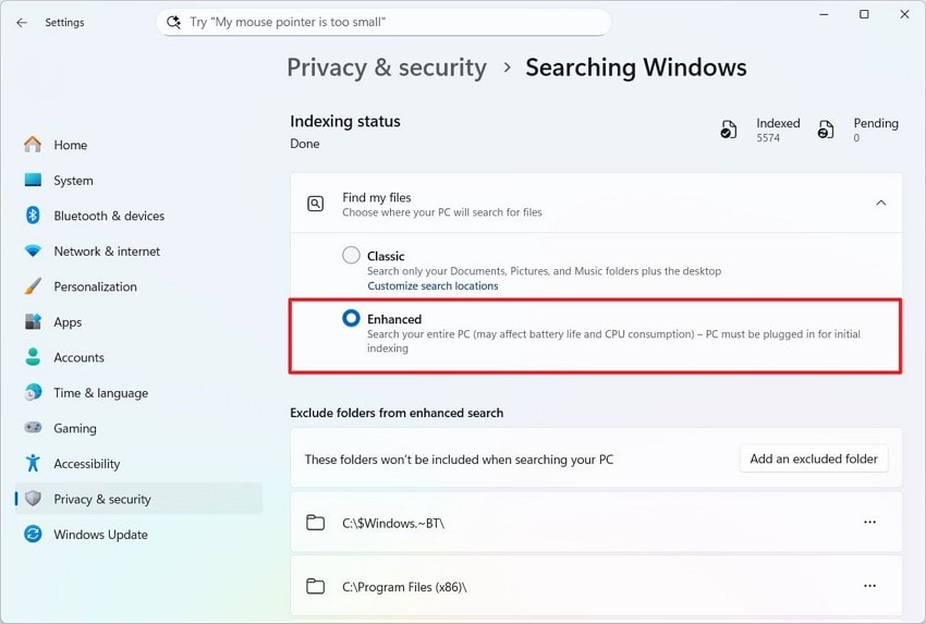 semantic windows search