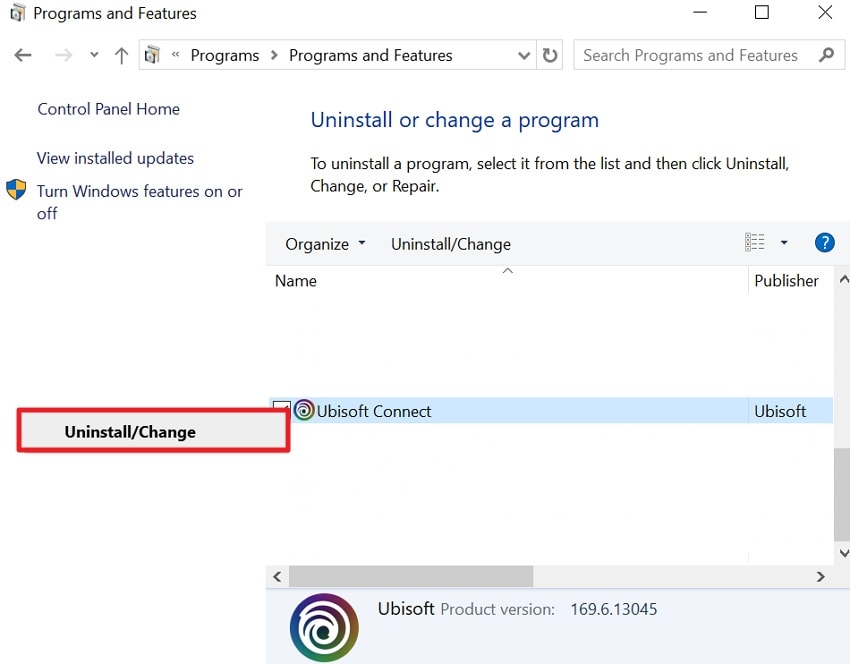 uninstall Ubisoft connect