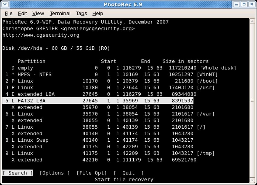 photorec usb recovery software