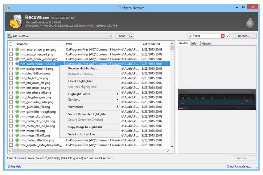 recuva usb recovery software
