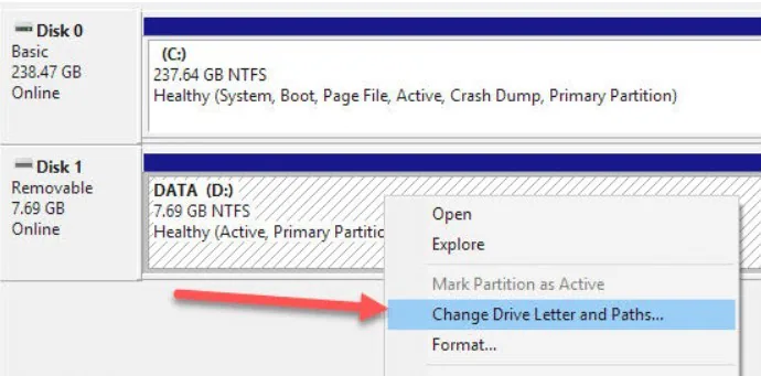 modifier la lettre d'un lecteur usb