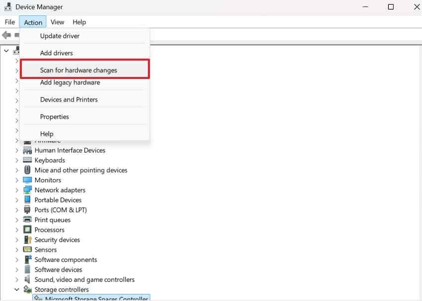 scan device manager hardware changes
