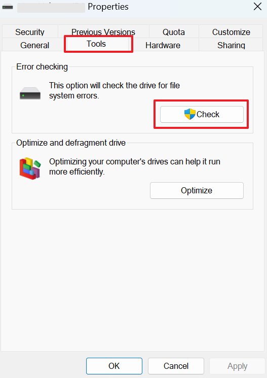 press check under error checking