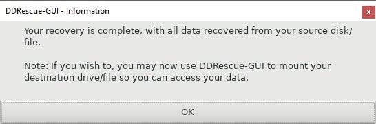 windows data recovery completed