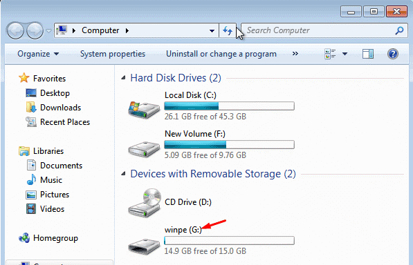 verificar unidad usb