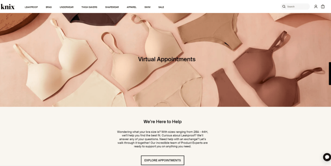 Knix Virtual Appointments 
