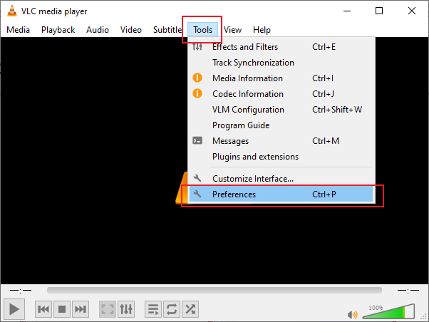 fix vlc not playing video by disabling hardware acceleration 1