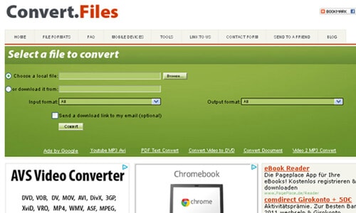 convertir vob en mp4 en ligne gratuitement avec convertfiles