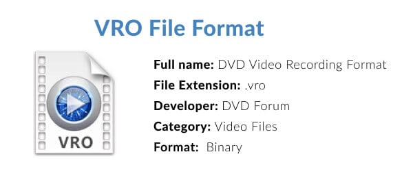 what is vro file format