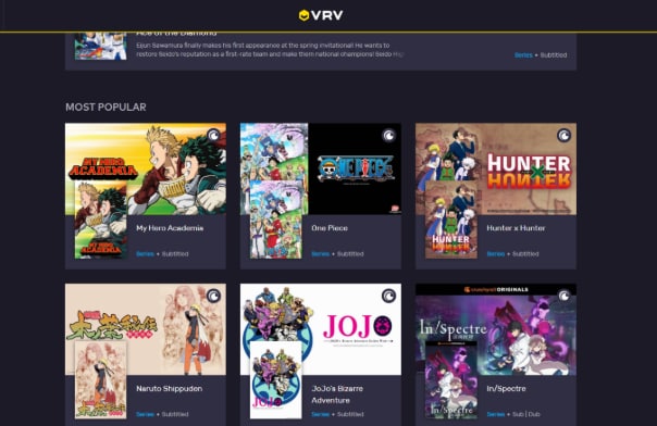 vrv anime planet alternative