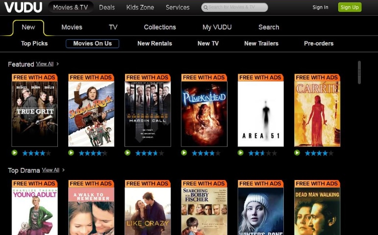 vudu free kanopy alternative streaming