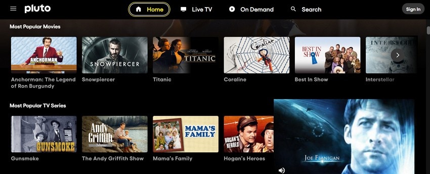 choose pluto tv as alternative
