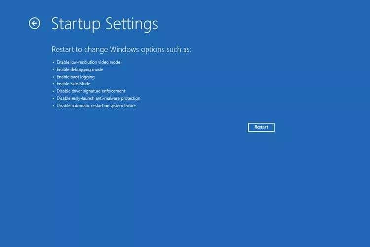 windows 10 startup settings 