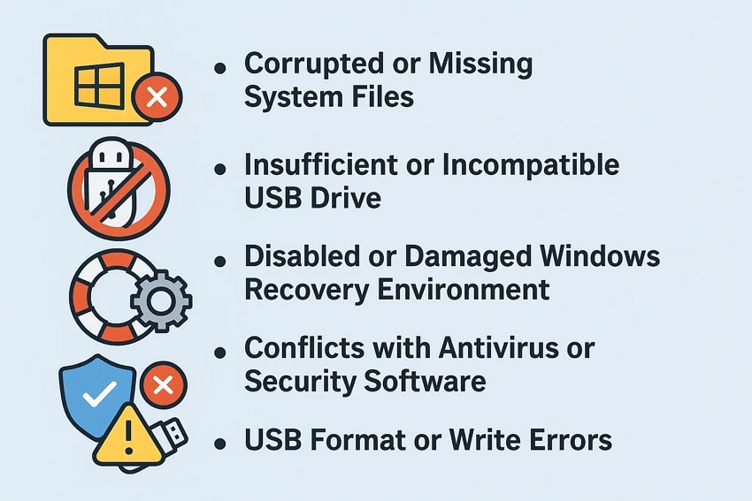 issue creating recovery drive