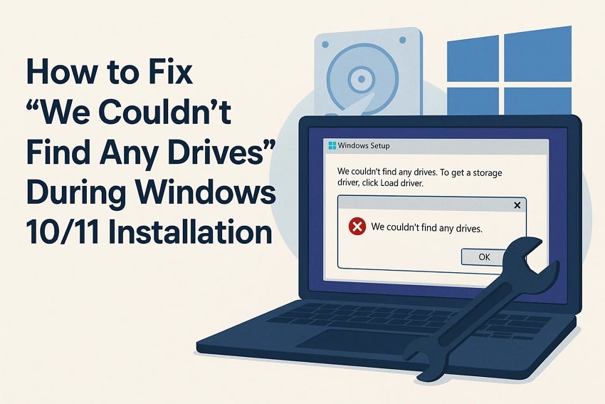 fixing we couldnt find any drives error