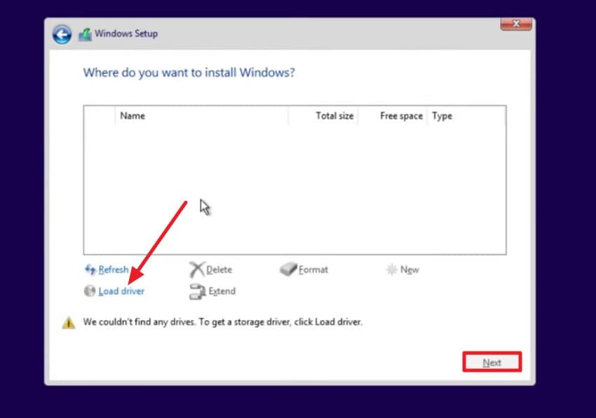 boot from installation usb