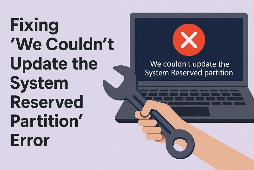 fixing system reserved partition