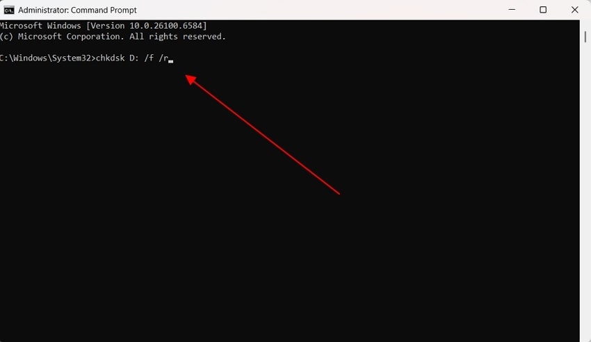 use chkdsk for checking partition