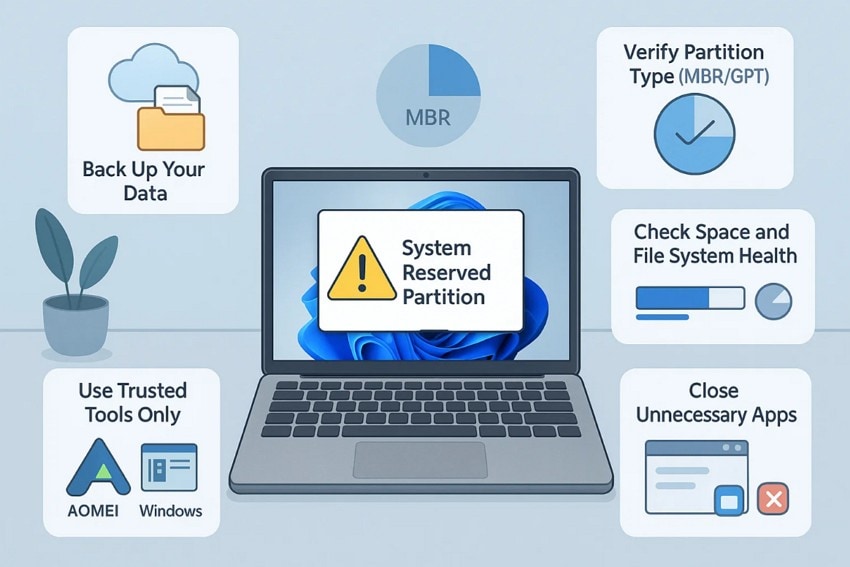 precautions system partition