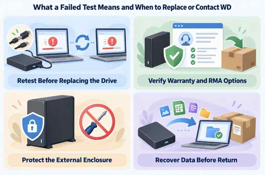 how to interpret failed wd diagnostics and warranty replacement choices