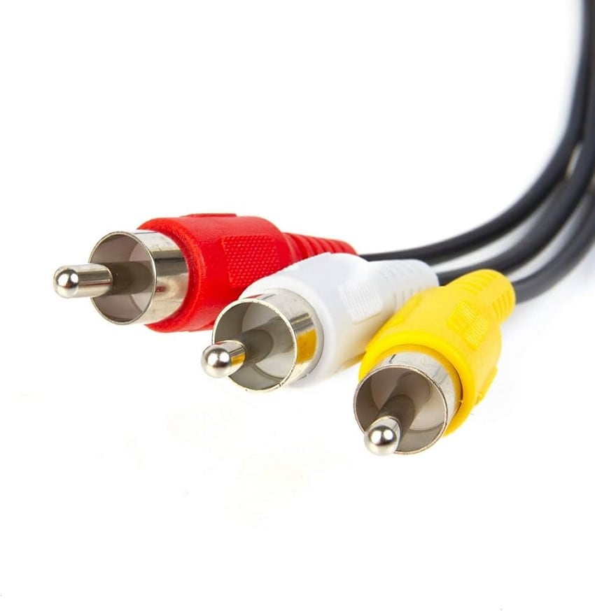 red white yellow rca plugs