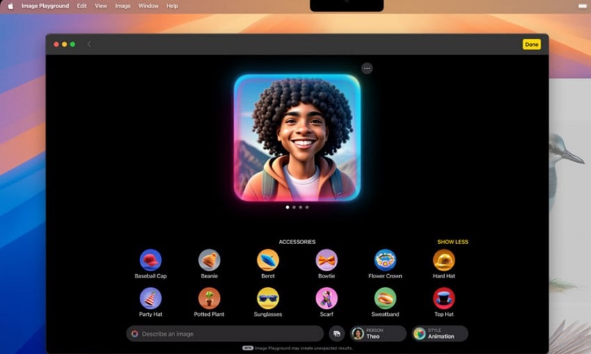 macOS 26 genmoji customization