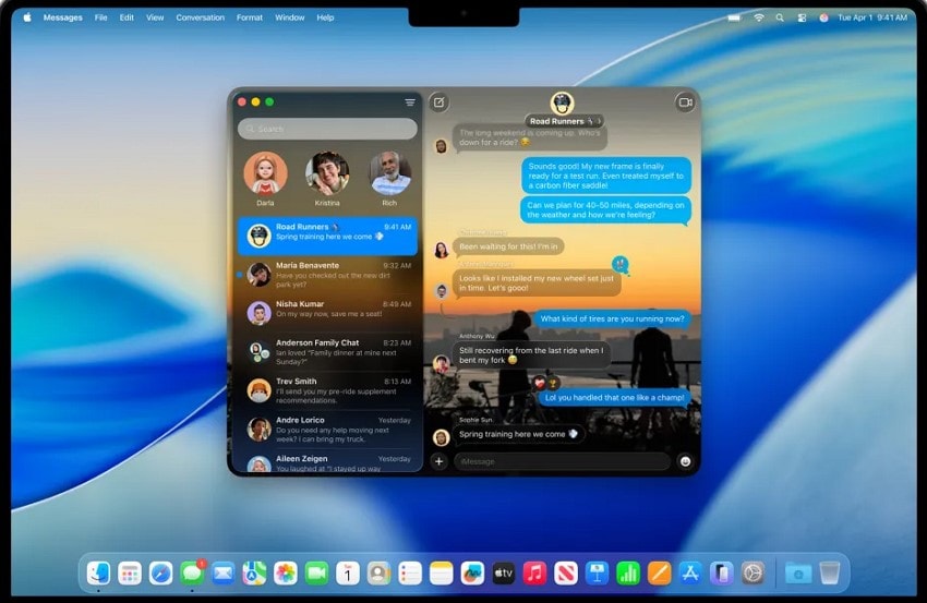 macOS 26 change message background