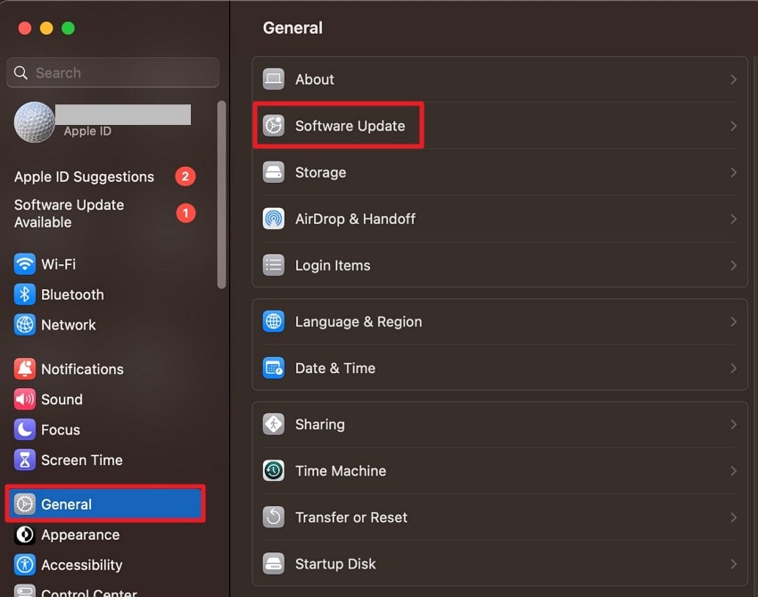 access mac general settings