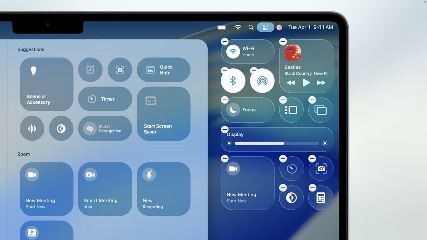 macOS 26 liquid glass design