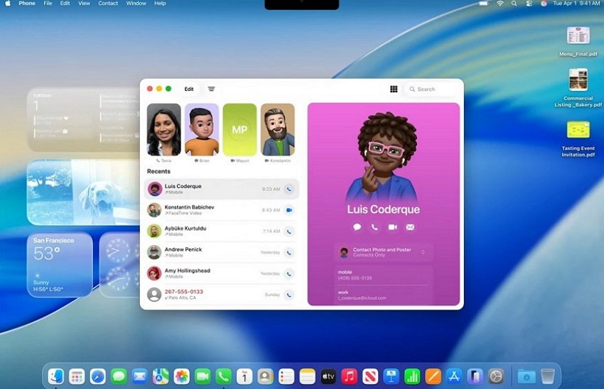 phone app on macOS 26