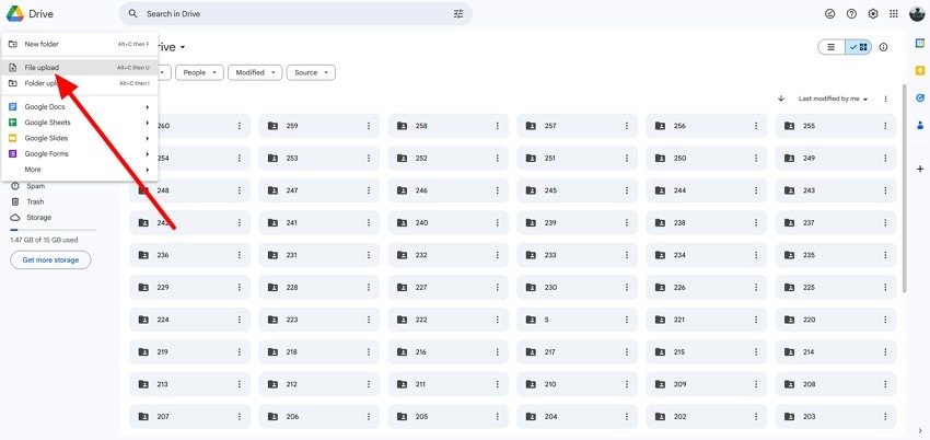 upload file to google drive