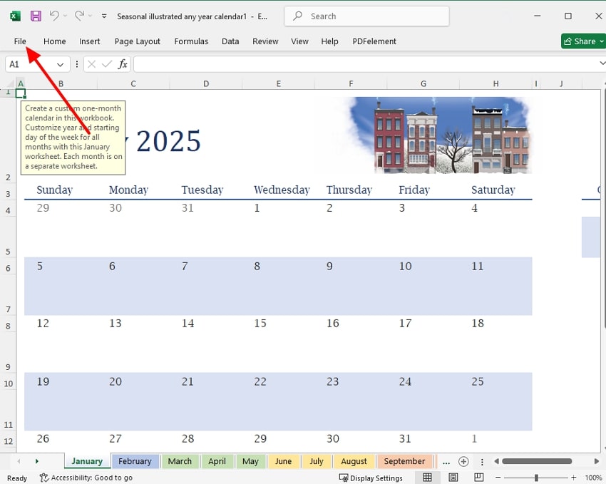 hit the file menu option