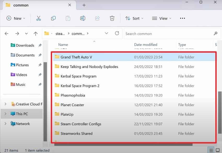 locate game folders by name