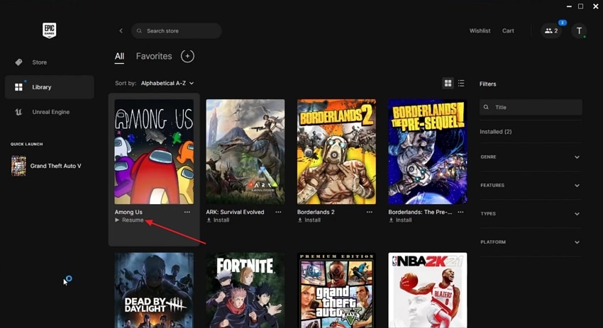 resume game installation