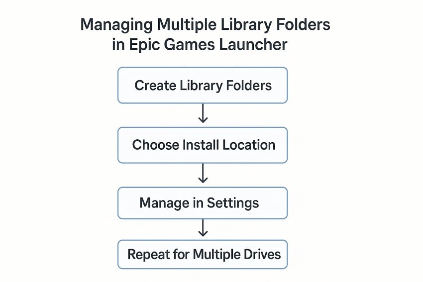 managing multiple library folders epic games