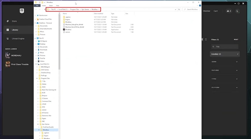 check game file location