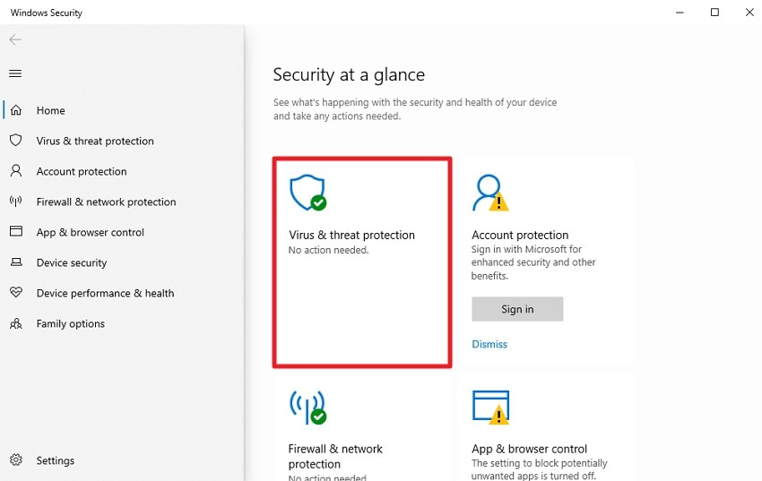 acquire virus and threats utility