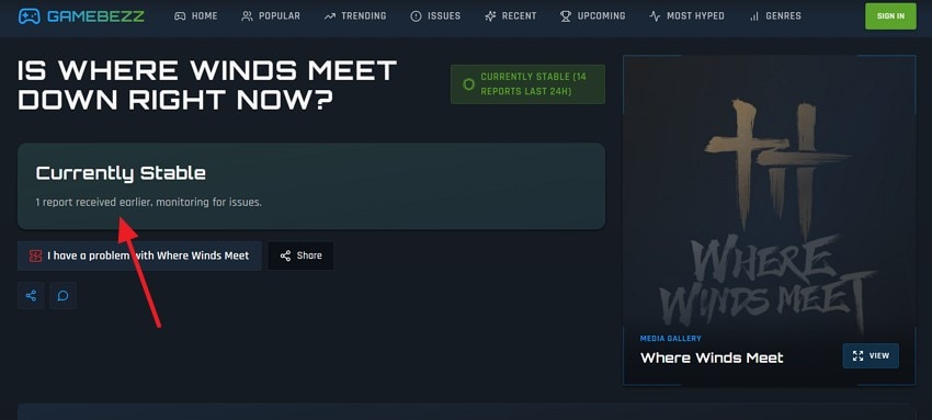 check for server status