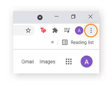 click three dots on chrome