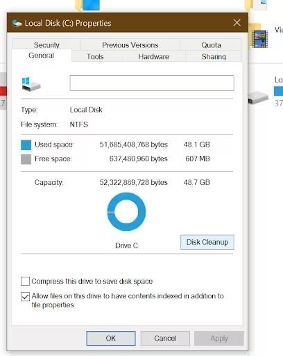 cleanup disk