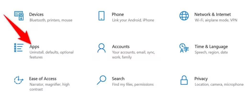 click apps for installed programs