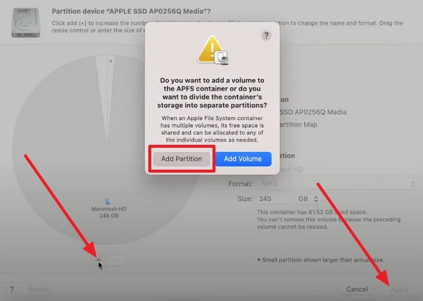 add partition on mac
