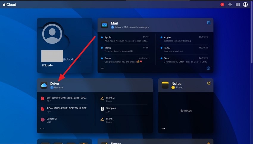 login icloud access drive