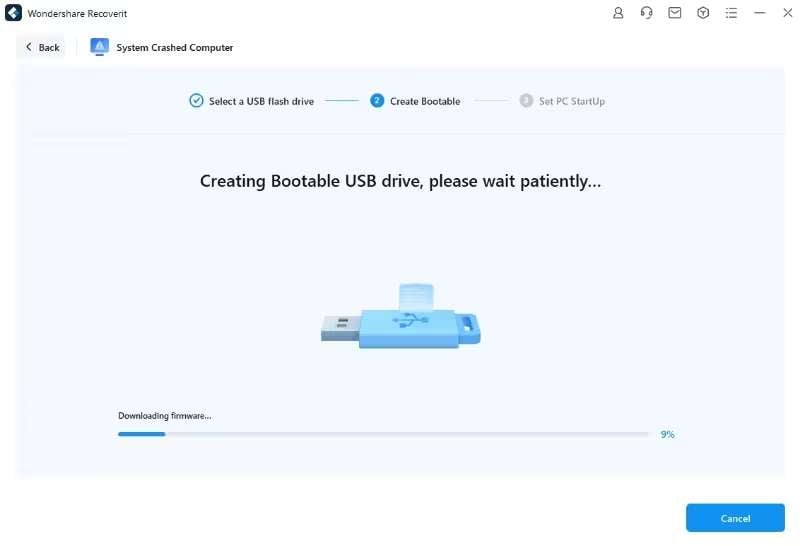 create a bootable usb drive with recoverit