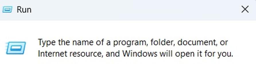 windows 10 run dialog opened from keyboard shortcut